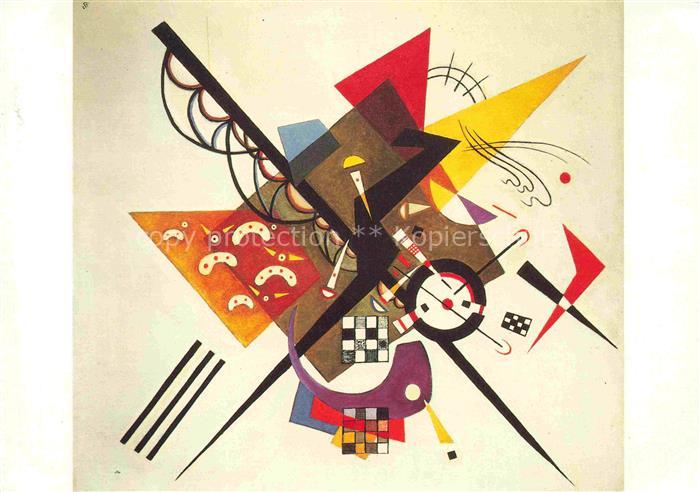 KANDINSKY Wassily (1866-1944) Kuenstlerkarte Auf Weiss