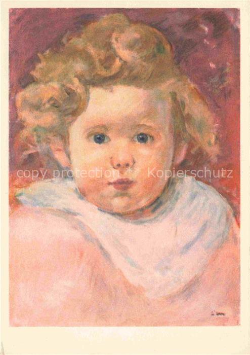 MEURON Louis de Kuenstlerkarte Marin Neuchatel Kinderbildnis