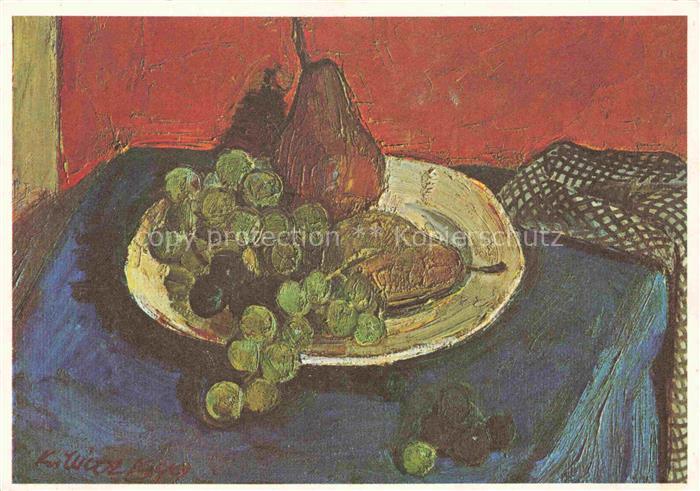 WIRZ Karl (1885-1957) Kuenstlerkarte Fruechtestilleben