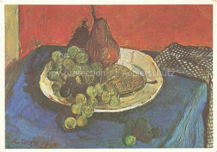 WIRZ Karl (1885-1957) Kuenstlerkarte Fruechtestilleben