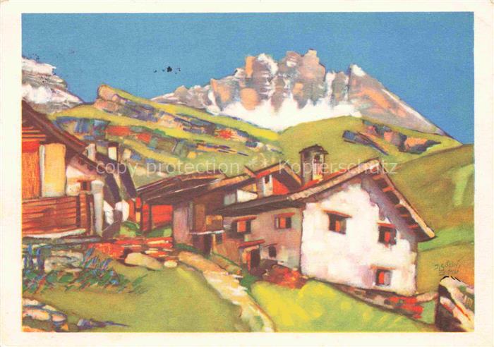GoeLDI Jakob Kuenstlerkarte Rorschach Alp Arnolz im Fallertal Graubuenden