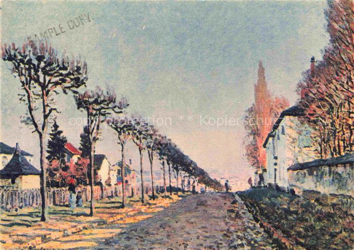 SISLEY Alfred (1839-1899) Kuenstlerkarte The Avenue