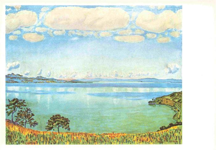 HODLER Ferdinand (1853-1918) Kuenstlerkarte Genfersee