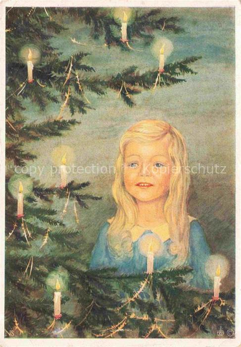 SCHOLLY N. Kuenstlerkarte Nr. 5741 Weihnachtslichter