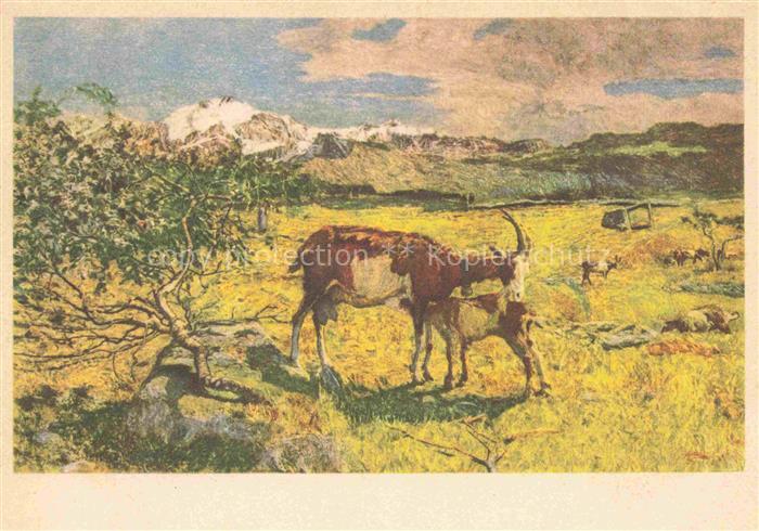 SEGANTINI Giovanni Kuenstlerkarte Schweiz 1890 Maienalp Alpe di Maggio