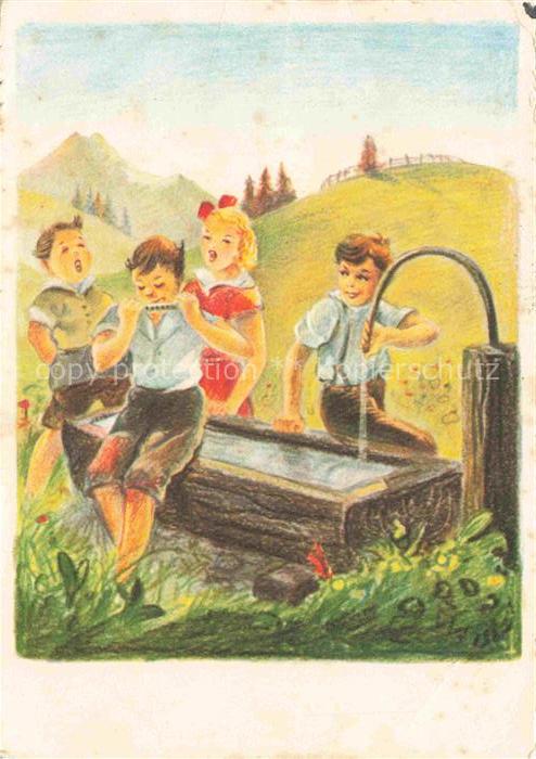 KLoeCKLER H. Kuenstlerkarte Zuerich Schweiz Kindersonntag