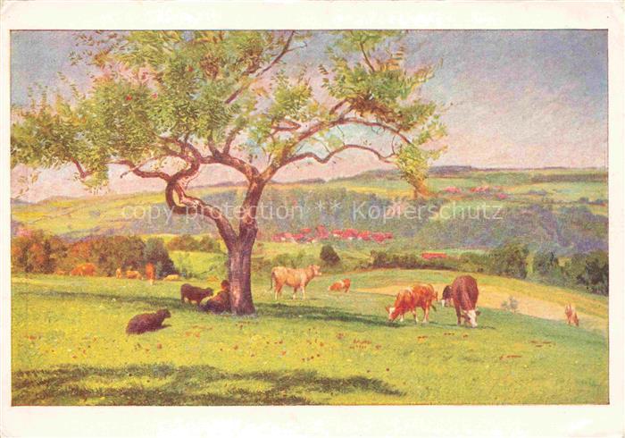 BURNAND Eugene (1850-1921) Kuenstlerkarte Schweiz September