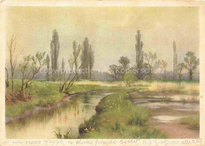 NueESCH Jacob (1845-1895) Kuenstlerkarte Schweiz Altenrhein