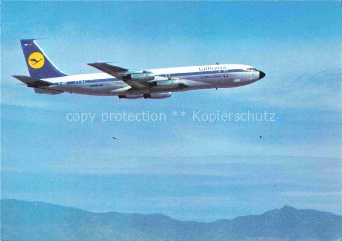 FLUGZEUGE ZIVIL Lufthansa Boeing 707 Internationaler Jet