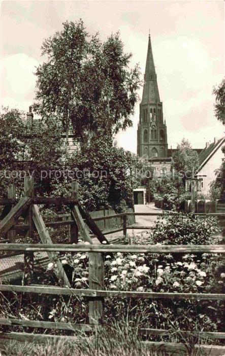 Altdamm Dabie Stettin SZCZECIN Pommern PL Marienkirche Kirchturm Garten Zaun Bae