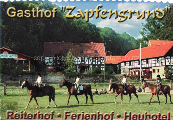 Wutha-Farnroda Gasthof-Zapfengrund Reiterhof Ferienhof Heuhotel Pferde Reiter Fa