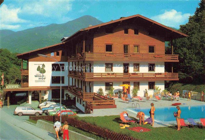 ZELL AM SEE Pinzgau-Pongau AT Hotel-Waldhof Swimmingpool Alpenhotel Berge Wald P