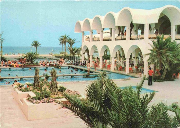 Dar Jerba Djerba Tunesie Dar-Jerba Pool Palmen Meeresblick Bogenfassade Touriste