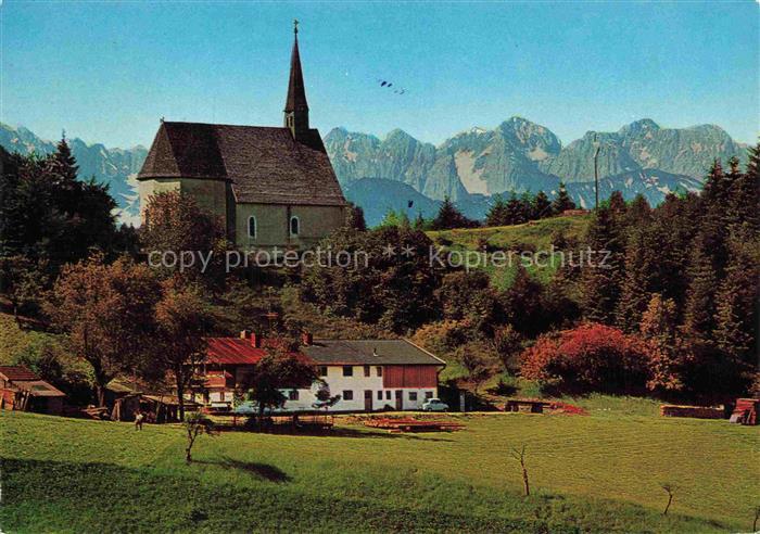 Streichen 862m Achental Traunstein Chiemgau Bayern Kaisergebirge Kirche Bauernho