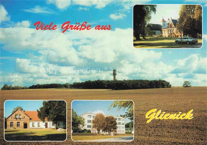 Glienick Zossen Brandenburg Kirche Pfarrhaus Dorfschule Neue-Schule Wasserturm F