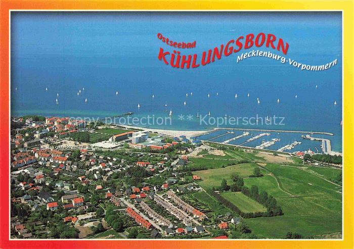 KueHLUNGSBORN Ostseebad Ostseebad Luftbild Hafen Marina Ostsee Strand Segelboote