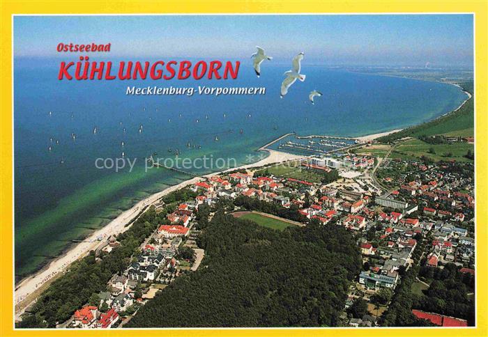 KueHLUNGSBORN Ostseebad Ostseebad Luftbild Strand Hafen Marina Ostsee Moewen Sta