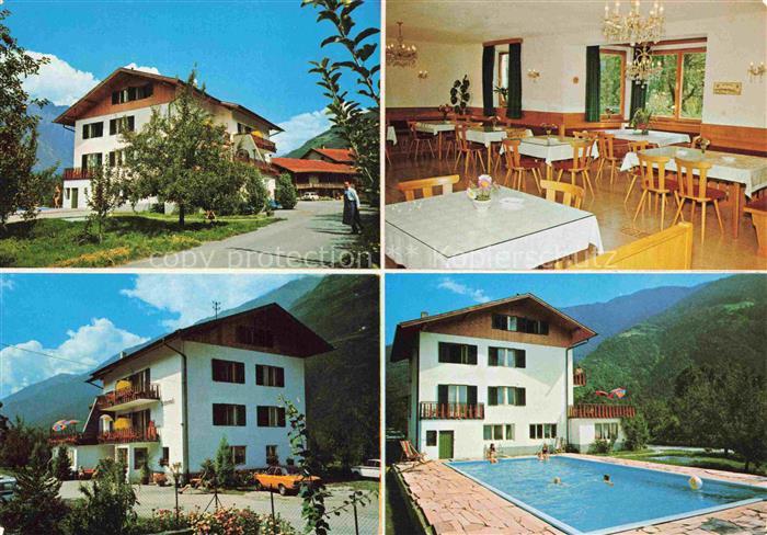 Plaus Garni-Untermelz Pension Gaststaette Innenraum Swimmingpool Berglandschaft