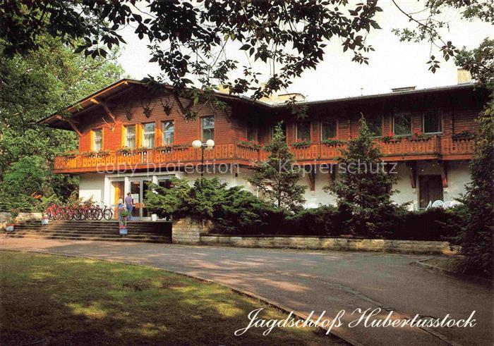 Hubertusstock Eichhorst Jagdschloss-Hubertusstock Schloss Fachwerkgebaeude Park