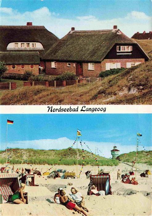 LANGEOOG Nordseebad Nordseebad Sonnenhof Lale-Andersen-Strand Strandkoerbe Duene