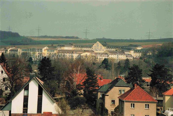 Kleincarsdorf Kreischa Klinik Sanatorium Plattenbau Wohnhaeuser Huegel Strommast