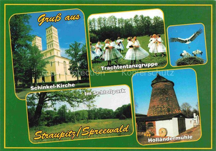 Straupitz Dahme-Spreewald Brandenburg Schinkel-Kirche Schlosspark Trachtentanzgr