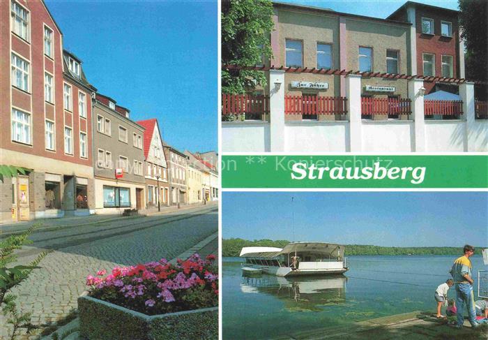 Strausberg Brandenburg Grosse-Strasse Speisehaus-Zur-Faehre Faehre See Kopfstein