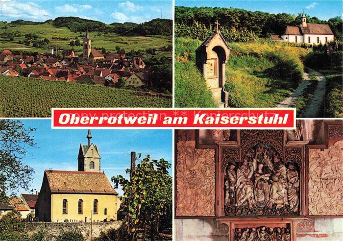 Oberrotweil Vogtsburg Kaiserstuhl BW Kaiserstuhl Weinberge Dorfansicht Kapelle K