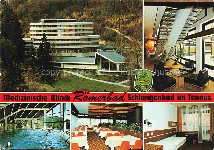Schlangenbad Taunus Hessen Roemerbad Medizinische-Klinik Hallenbad Speisesaal Tr