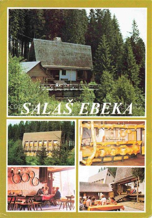 Bila Beskydy Frydek-Mistek CZ Holzhuette Wald Tannen Restaurant-Innenraum Terras