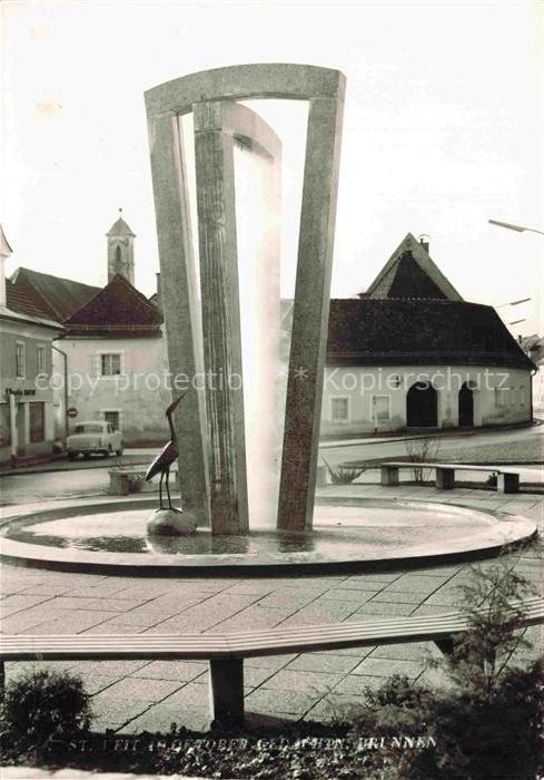Althofen Sankt Veit an der Glan Kaernten AT Oktober-Gedankenbrunnen Brunnen Skul