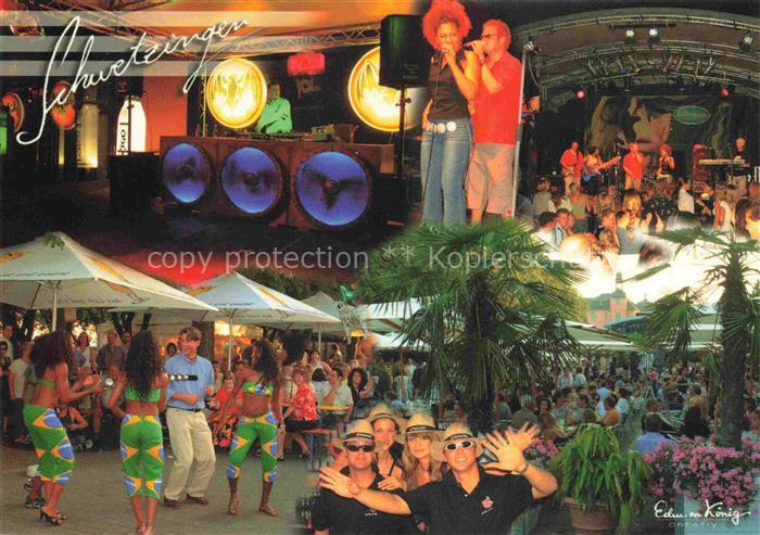 Schwetzingen BW Schlossplatz Konzert Sommer-Event Taenzerinnen Palmen Biergarten