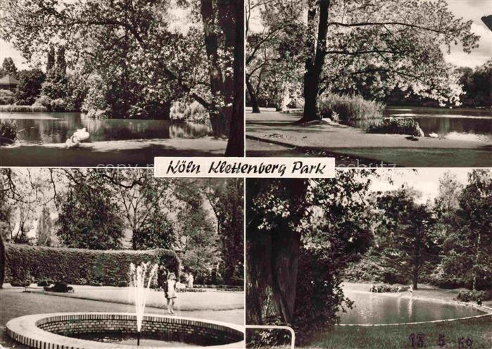 KoeLN  RHEIN Klettenberg-Park Teich Schwaene Brunnen Baeume Park