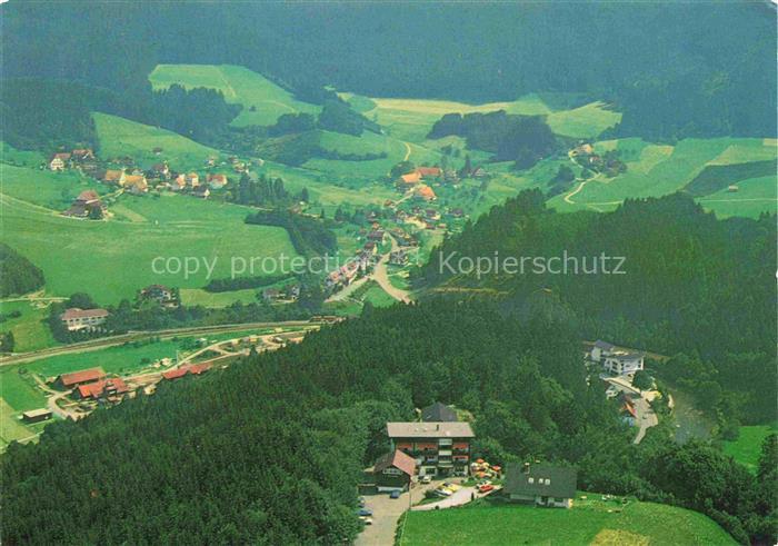 Huzenbach Baiersbronn Freudenstadt BW Fliegeraufnahme Murgtal Hotel-Gasthof-Zum-