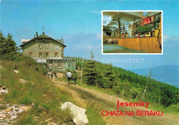 Serak Jeseniky CZ Chata-na-Seráku Berghuette Jeseniky Wanderer Gaststaette Bergl
