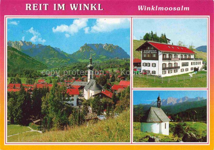 Reit im Winkl Traunstein Bayern Winklmoosalm Kirche Dorf Kaisergebirge Berge Kap