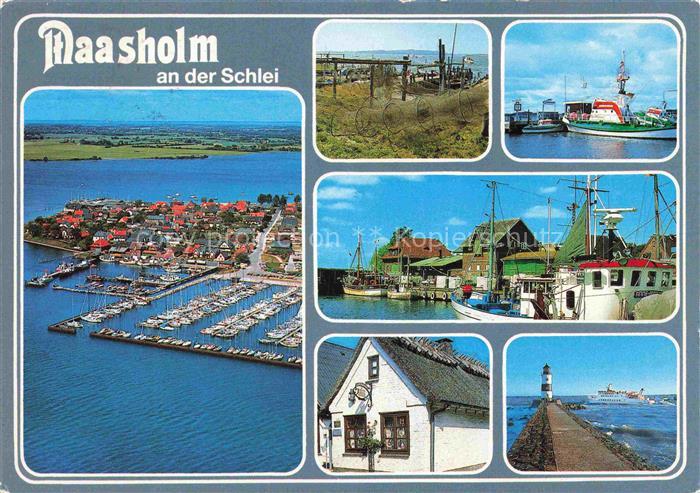 Maasholm Schlei Schleswig-Holstein Schlei Hafen Marina Fischerboot Segelboote Le