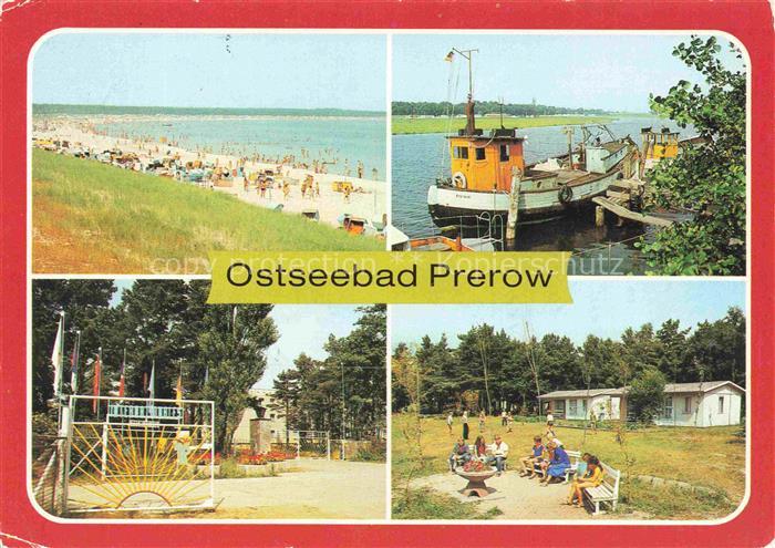 Prerow Ostseebad Darss Mecklenburg-Vorpommern Strand Prerowstrom Fischerboote P