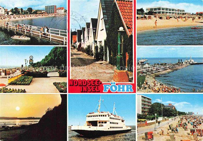 FoeHR Nordseeinsel Schleswig-Holstein Strand Seebruecke Faehre Nordsee Promenade