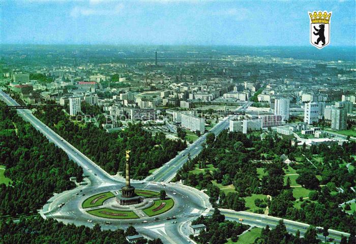 BERLIN CITY Siegessaeule Hansaviertel Tiergarten Luftaufnahme Stadtpanorama Gro