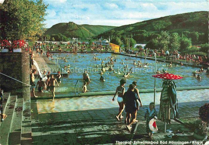 Bad Hoenningen Neuwied Rheinland-Pfalz Thermal-Schwimmbad Freibad Rhein Badegaes