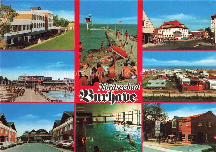 Burhave Nordseebad Niedersachsen Nordseebad Strand Pier Camping Hallenbad Kurhau