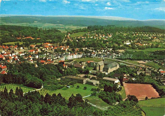 BAD DRIBURG NRW Ortsansicht Tal Wald Kirche Heilbad Stadtpanorama