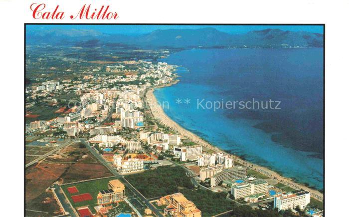 CALA MILLOR Mallorca ES Cala-Millor Strand Bucht Hotels Tennisplatz Kueste Meer