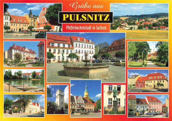 Pulsnitz Bautzen Sachsen Rathaus Markt Schlossteich Schuetzenhaus Nicolaikirche