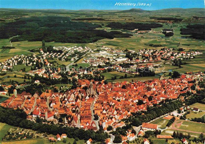 DINKELSBueHL Fliegeraufnahme Stadtpanorama Altstadt Hesselberg Romantische-Stras