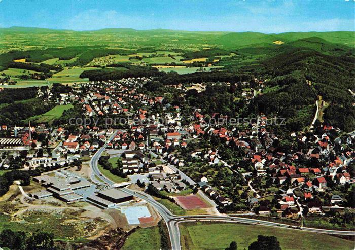 Oerlinghausen Lippe NRW Fliegeraufnahme Teutoburger-Wald Wohnhaeuser Felder Hueg