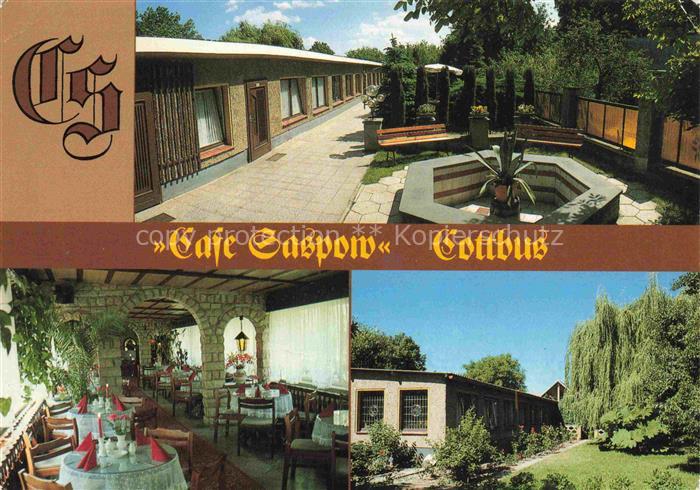 COTTBUS Cafe-Saspow Restaurant Terrasse Innengastraum Garten Hauptstrasse Eisspe