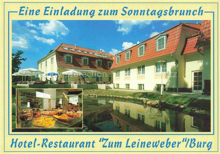 Burg Spreewald Brandenburg Hotel-Restaurant Leineweber Sonntagsbrunch Terrasse B