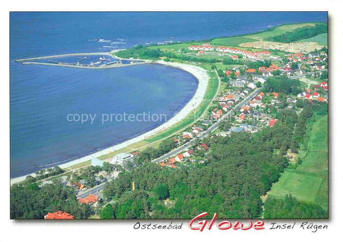 Glowe RueGEN Strand Ostsee Hafen Haeuser Wald Insel-Ruegen Ferienhaeuser